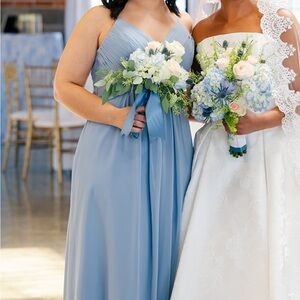 Azazie Dusty Blue Chiffon Bridesmaid Dress